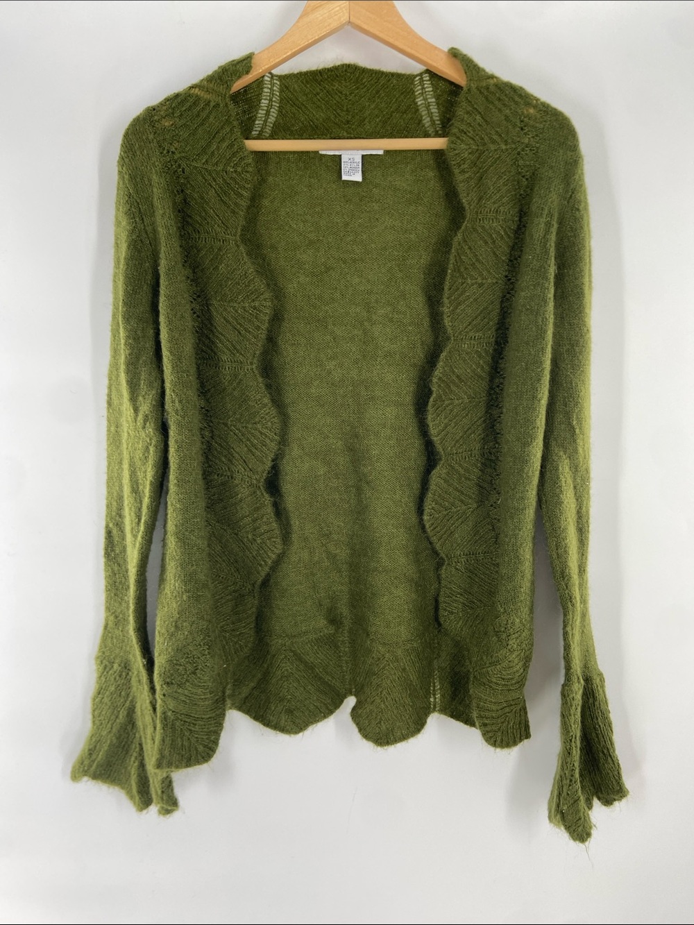 CAbi Green Cardigan Sweater Size XS Gently Used